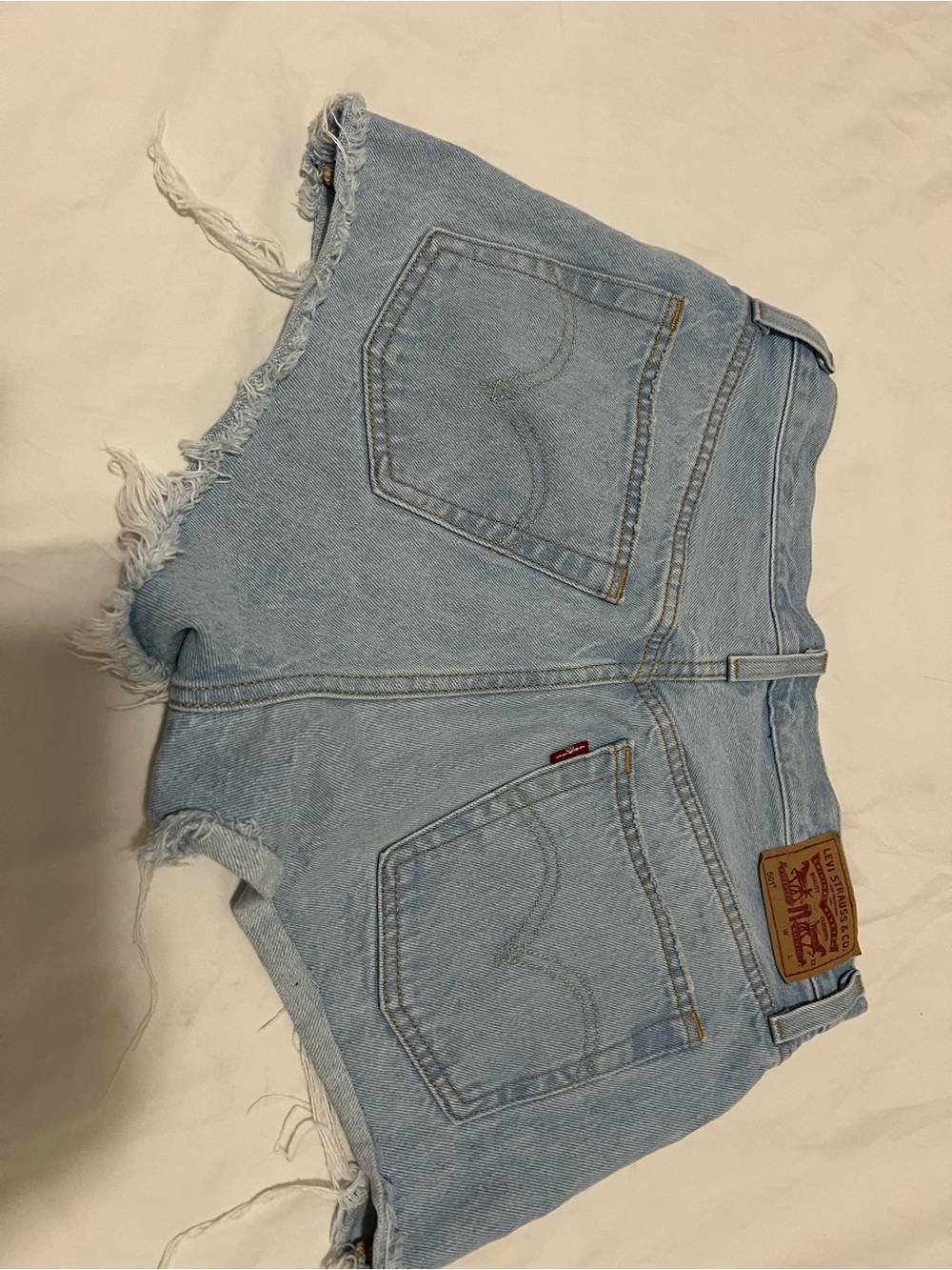 Levi's Women's Light Blue Denim Cutoff Shorts